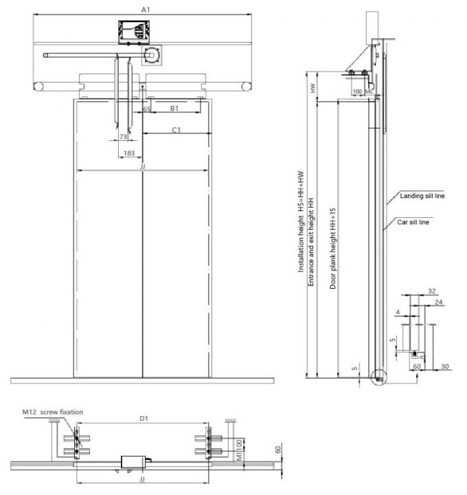 Elevator Door Mechanism For Mitsubishi Type Permanent Magnet