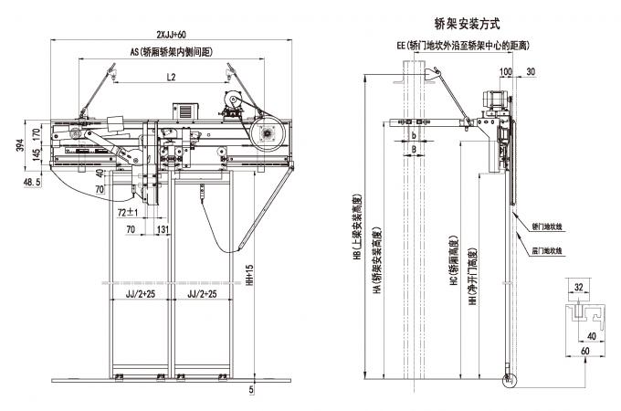 Vvvf Car Elevator Door Operator Passenger Lift Elevator