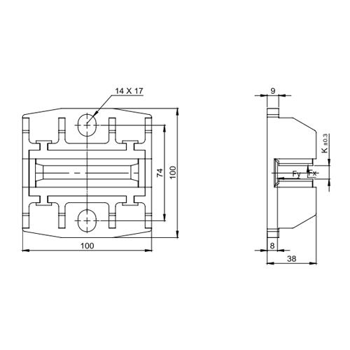 SS304 Elevator Slide Guides Passenger Elevator Components