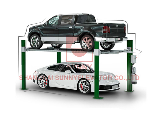 Tube Column Type 4 Post Car Parking Lift With High Lifting Capacity 4 / 5 Tons