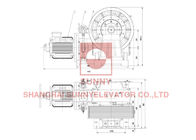 45kw 2m/S Geared Elevator Traction Machine Motor For Cargo Lifts