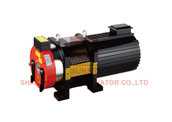 380V IP41 Lift Parts Gearless Traction Machine Motor With Sheave Ø240mm