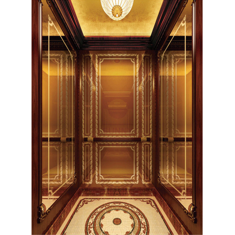 Solid Wood Elevator Cabin Decoration Panel Mirror Etching Wall