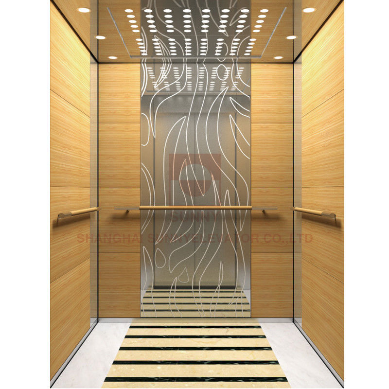 Solid Wood Elevator Cabin Decoration Panel Mirror Etching Wall