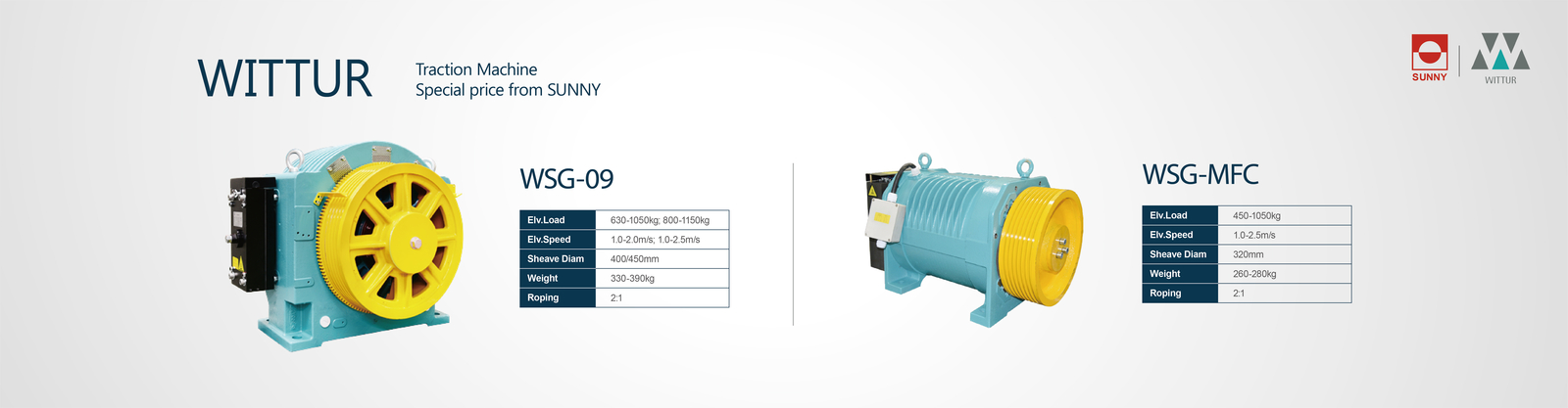30kN 330kg Weight Shaft Load Gearless Traction Machine Motor For Lift Parts