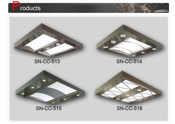 Stainless Steel Frame Car Ceiling Acrylic Top Panel For Cabin Decoration