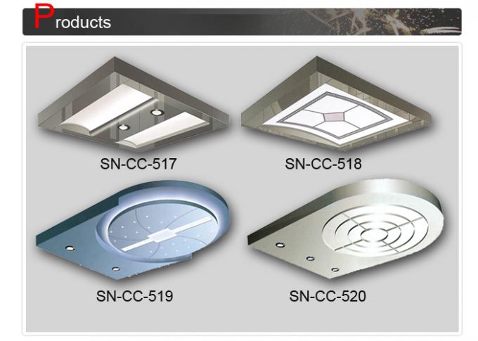 Stainless Steel Frame Car Ceiling Acrylic Top Panel For Cabin Decoration