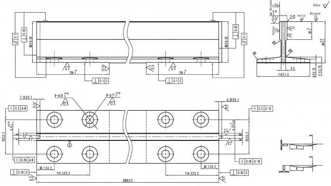 Elevator Parts Machined Elevator Guide Rail High Precision Guide Rail