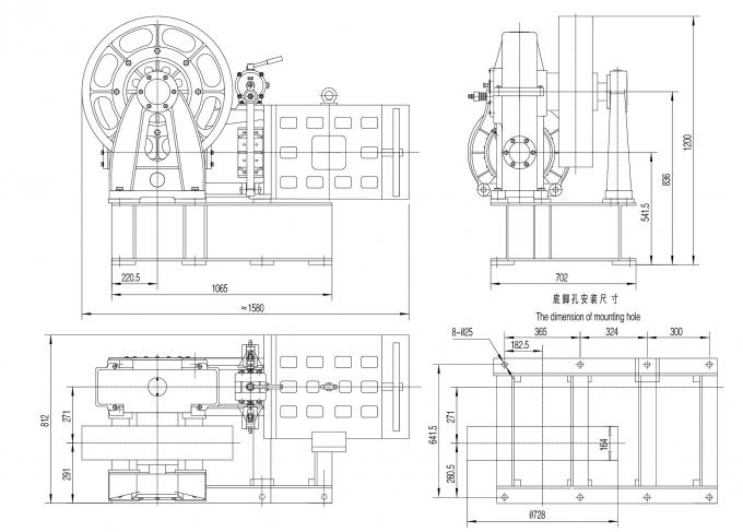 Sheave Positioning Sheave Diam 725mm Left Sheave Position AC2 Control Home Elevator Motor