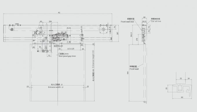 Center Opening Lift Door Operator 220V For Passenger Elevator