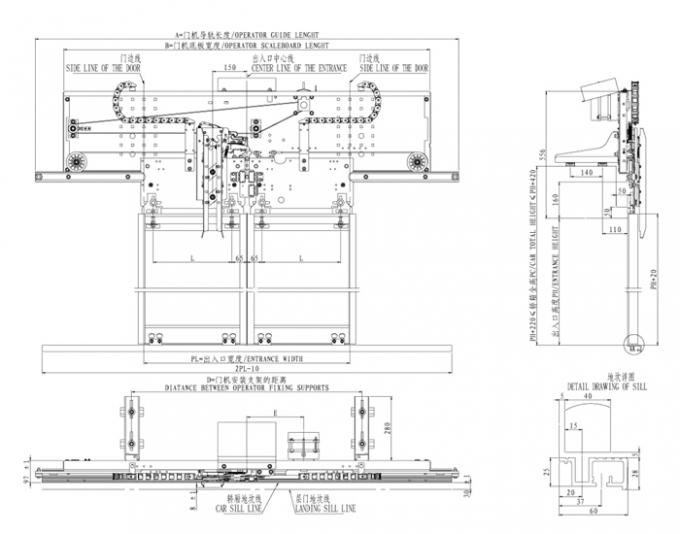 Passenger Elevator Cabin Vvvf Door Operator Car Top Installation