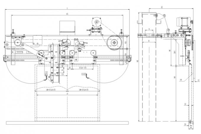 Elevator VVVF Door Operator 2 Leafs Ceafs Center Opening 600mm
