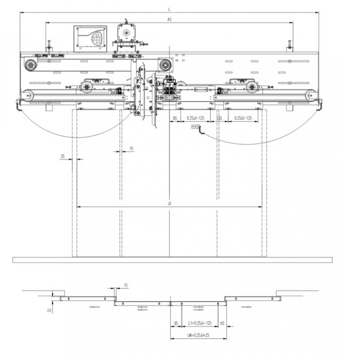 VVVF Passenger Elevator Door Operator 4 Leafs 1200mm With Elevator Door ...