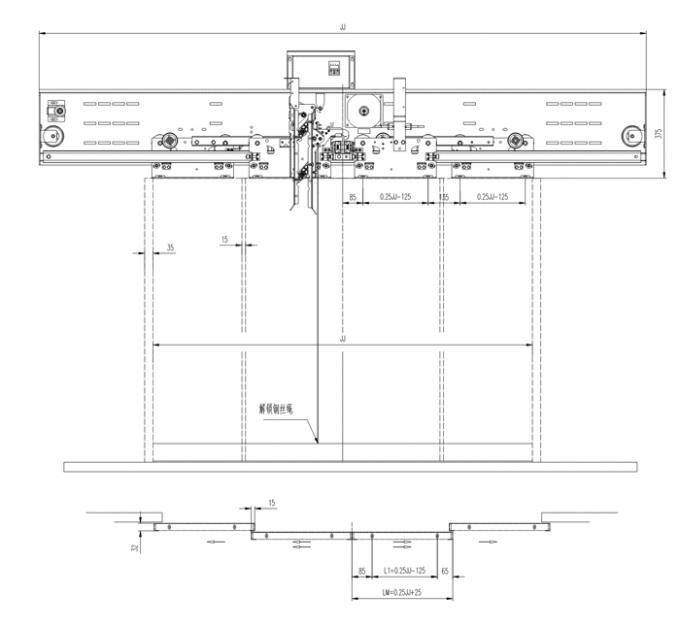 VVVF Passenger Elevator Door Operator 4 Leafs 1200mm With Elevator Door ...