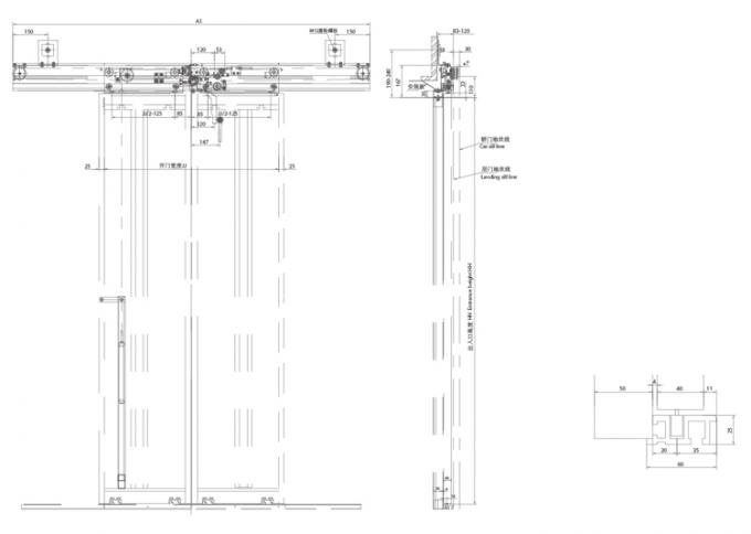 AC 110V Elevator Landing Door Device For Passenger Elevator Lift