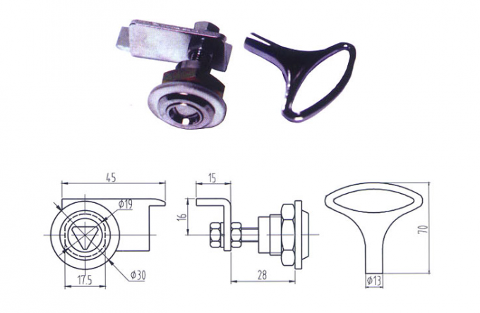 Passenger Elevator Spare Parts Landing Door Lock ISO9001