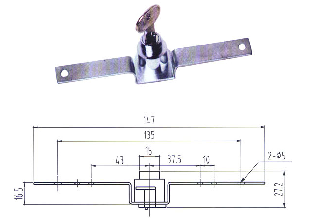 Passenger Elevator Spare Parts Landing Door Lock ISO9001