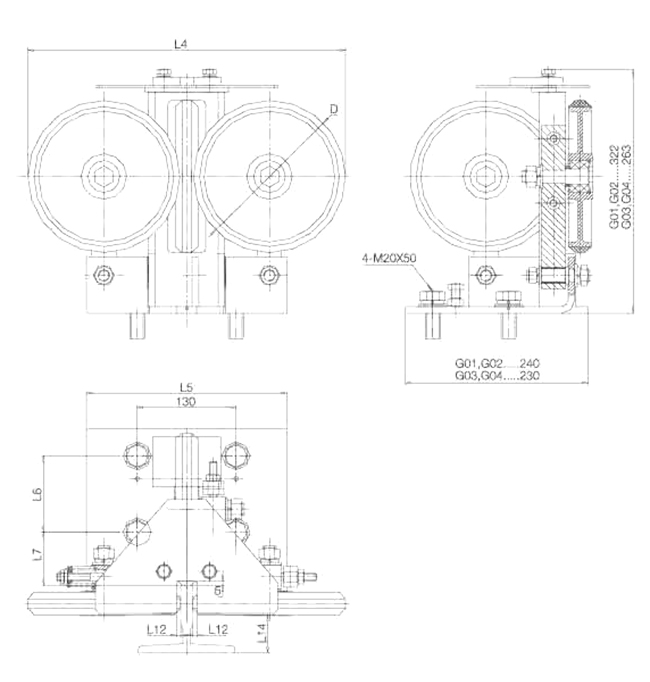 304 Stainless Steel Rolling / Sliding Guide Shoe For Passenger Elevator C/W