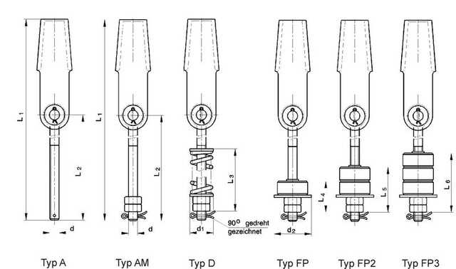 Elevator Spare Part Rope Suspensions With Sockets For Traction System