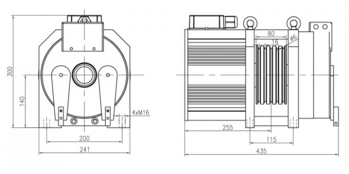 Elavator Rotor Elevator Internal Rotor Traction Machine Series With 150mm Sheave Diam