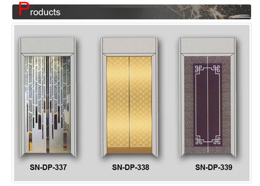 Luxury Glass Steel Elevator Door Panel 2000mm 2100mm Opening Height