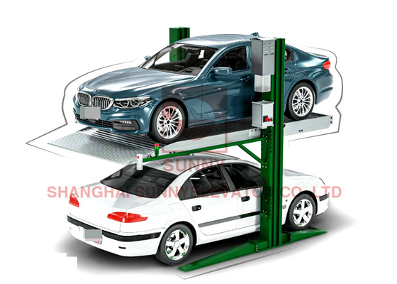 Two Post Sports Car Parking Lift With One Piece Low Profile Diamond Steel Ramp