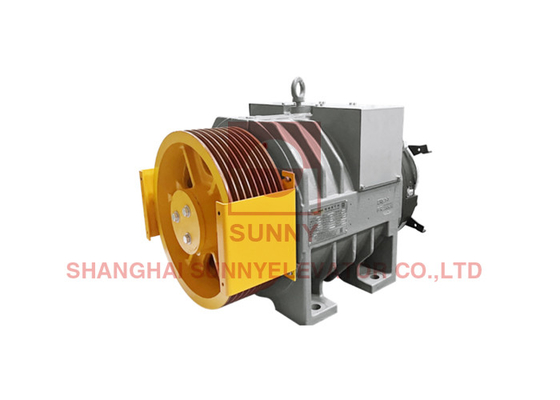 DC110V 2×2.1A Elevator Gearless Traction Machine For Passenger Lift Parts