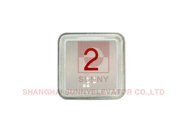 Passenger Elevator Square Stainless Steel Push Button , Lift Maintenance Accessories