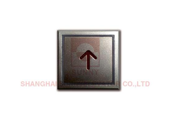 Custom 40*40mm Elevator Push Button with Illuminant Halo and Characters, ABS Base and Metal Frame