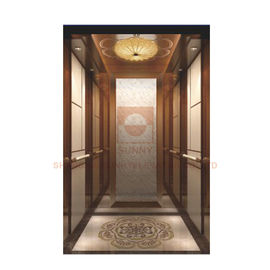 Floor Marble Mosaic Car Design Elevator Cabin Decoration For Hotel Elevator / Passenger Lift