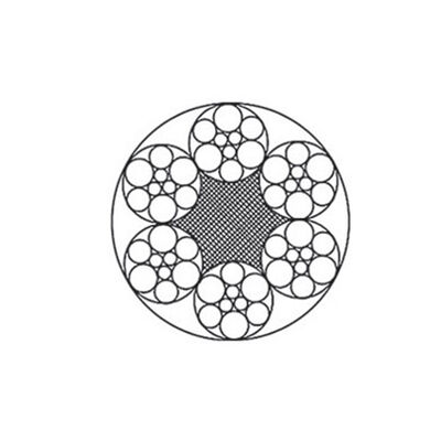 Galvanized Steel Wire Rope 6x7+FC To 6x9W+IWR, 1.8-36mm, 1570-1870 MPa, For Cable Cars