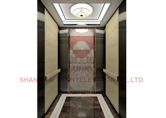 PVC Floor Etching Stainless Steel Elevator Lift Cabin Decoration