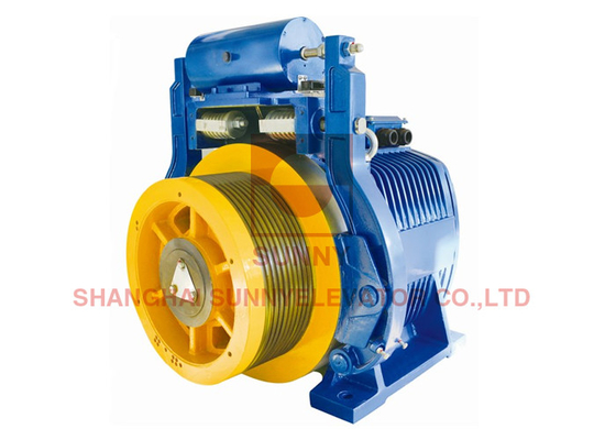 4.0m/S IP41 Heavy Gearless Traction Machine 2000kg Load Elevator Parts