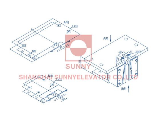 Elevator Double Pulling Instantaneous Safety Gear For Passenger Lift