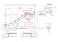 Indoor / Outdoor 35 ° / 30 ° Single Arrangement K Escalator 0.5m/S
