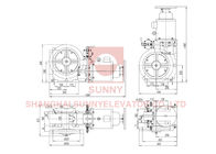 Vertical / Horizontal 3Hz 4Hz Elevator Geared Traction Machine Motor