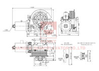 Engine Traction Unit Vvvf Drive Lift Traction Machine With DC110V 2A Brake