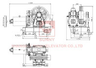 DC110V 1.5A VVVF Elevator Traction Machine / Traction System Weight 580kg