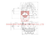 1.0 M/S Geared Traction Machine With DC110V Cargo Lift Traction Machine