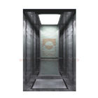 Business Building Elevator Cabin Decoration Car Design Ceiling Titanium Black Mirror , LED Lighting