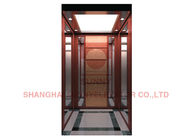 Villa Elevator Interior Design PVC Floor With Stainless Steel / Tube Light