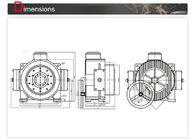 1250 - 1600 KG Gearless Motor For Elevator / Montanari Elevator Machine