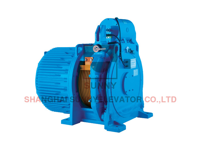 Gearless Permanent Magnet Elevator Traction Machine 4000kg 3.0m/S