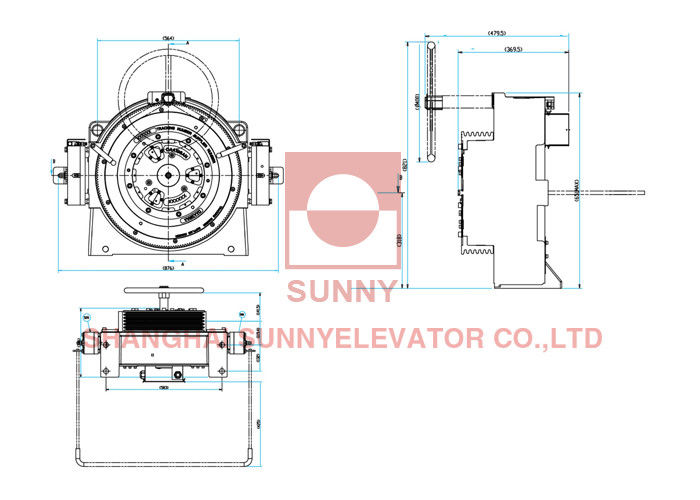 Traction Elevator Machine Ropes Rope Traction Machine For Heavy Load And High Speed Elevator Performance
