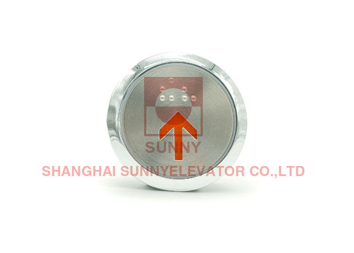 Round Lift Elevators Parts Elevator Touch Button With Braille