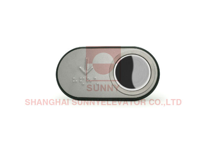 Lift Spare Parts Replacement Elevator Buttons ABS Base With Metal Circle Outer Frame And  Surface