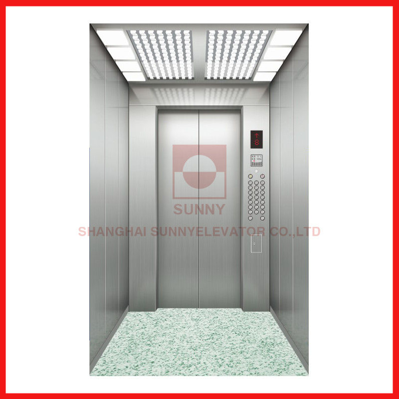 Hairline Stainless Steel High Speed Passenger Elevator Speed 2.5m / S
