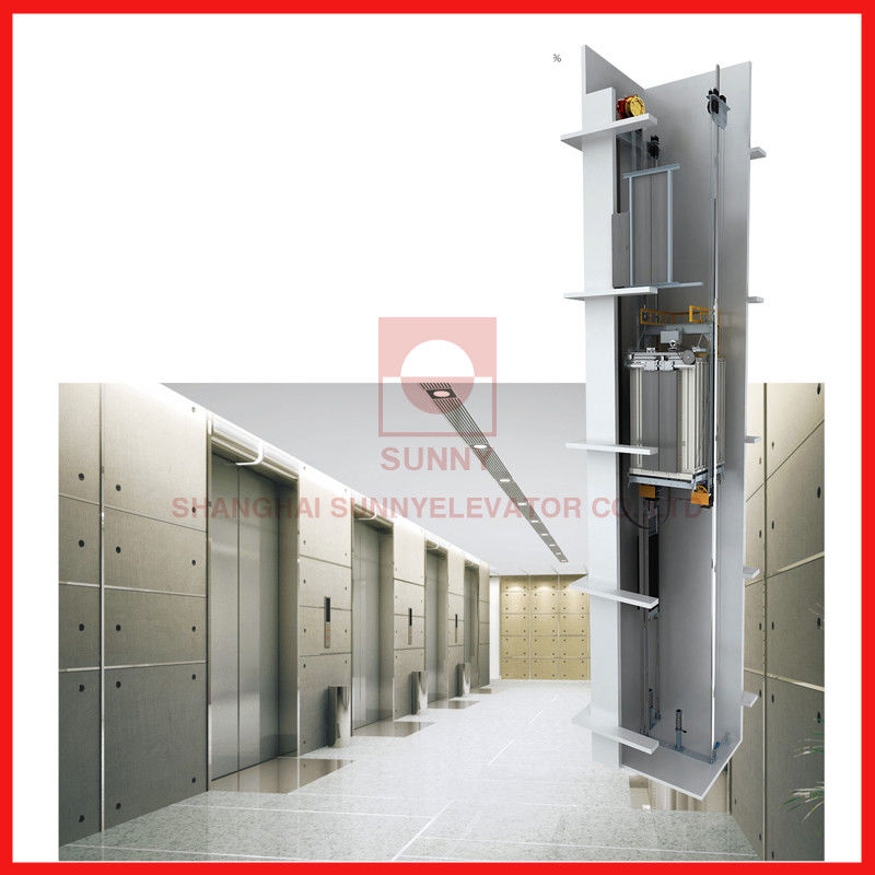 Machine Roomless Electric Passenger Lift 1.0 - 2.5m/s Speed With Low Noise