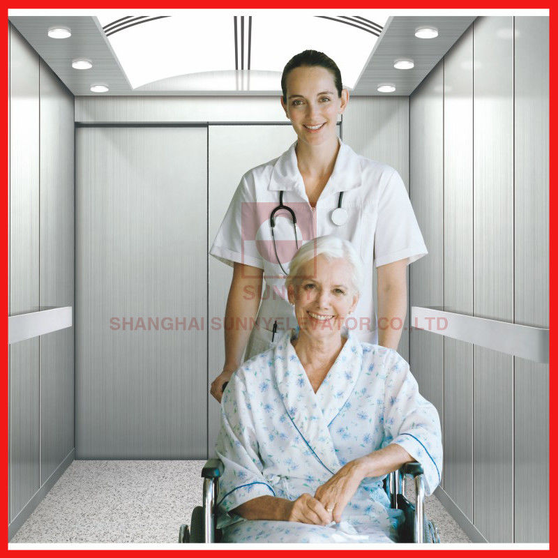 Medical Patient Hospital Bed Lift Car Size 1400 * 2400 * 2500mm With Low Noise