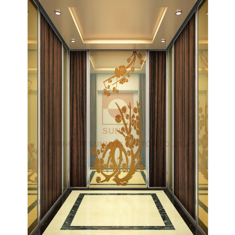 Wooden Elevator Cabin Decoration Luxury Ceiling And Down Lamp
